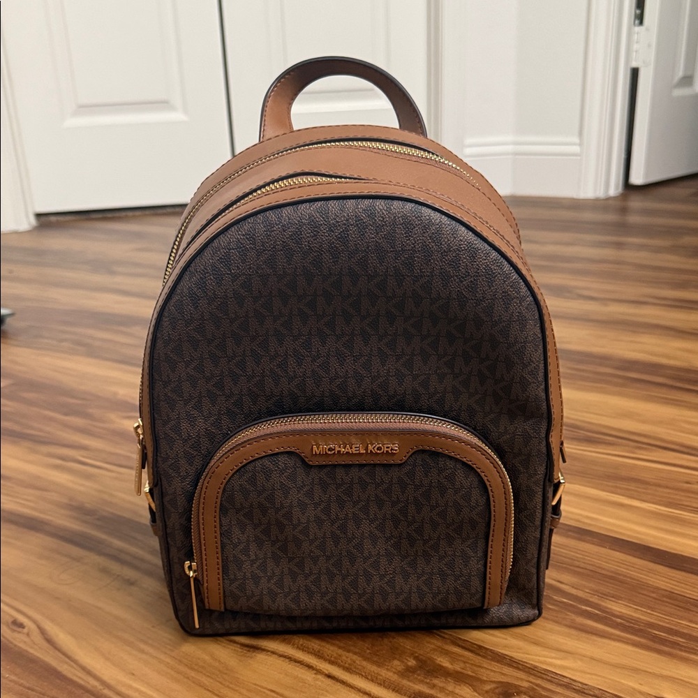 Michael Kors Dark Brown Monogram Backpack